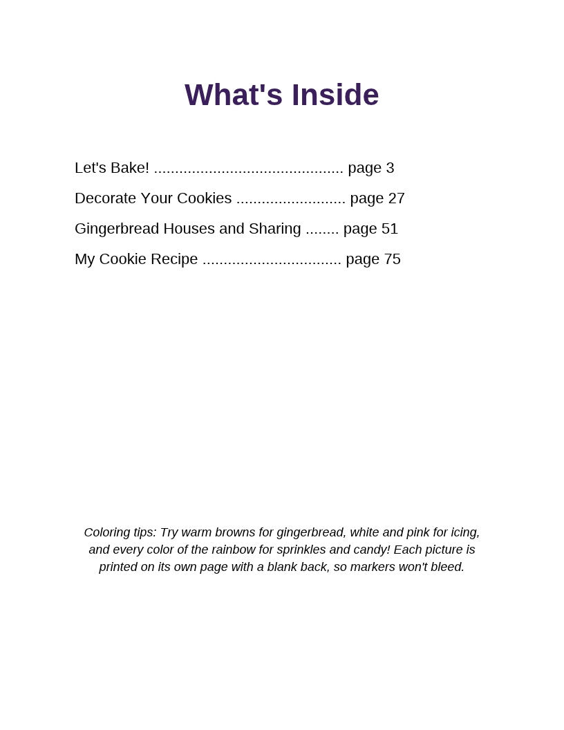 What's Inside page