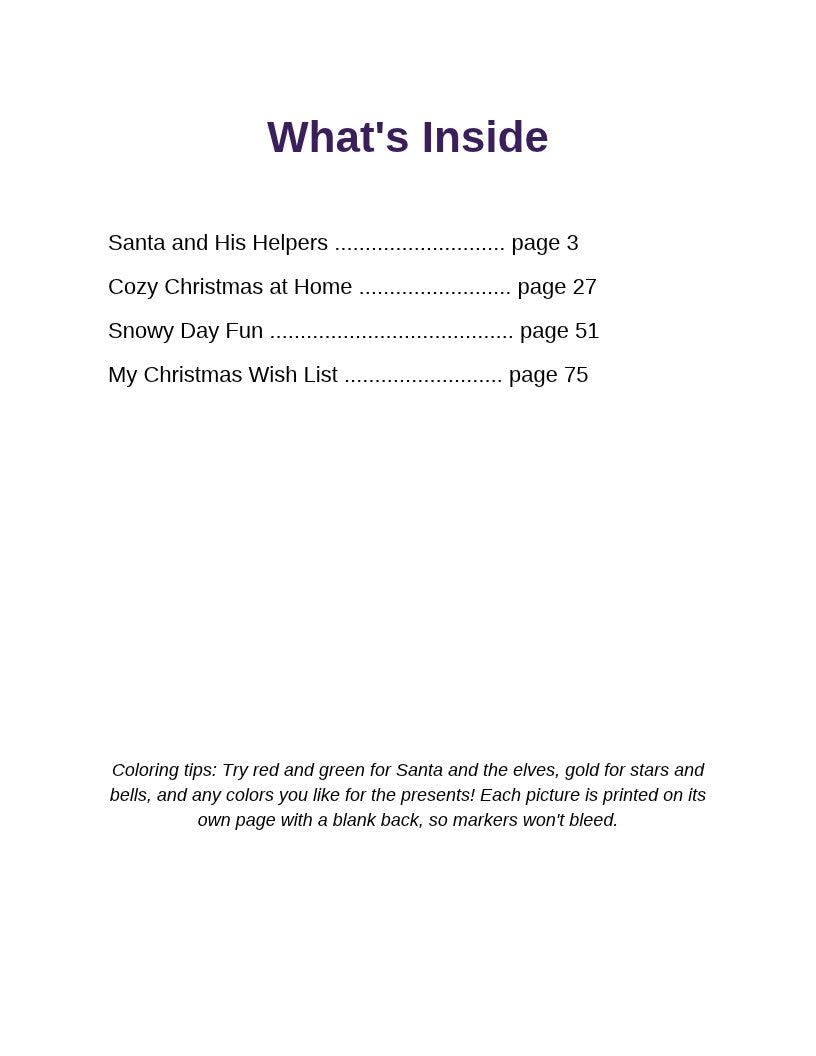 What's Inside page