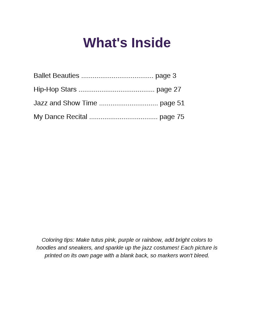 What's Inside page