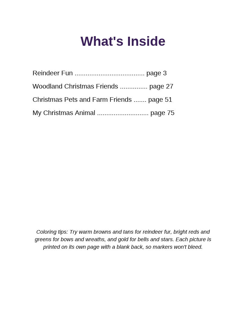 What's Inside page