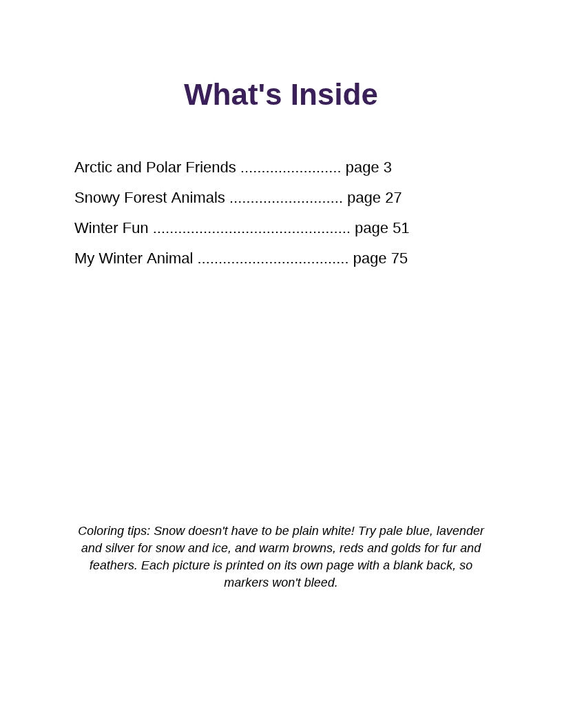 What's Inside page