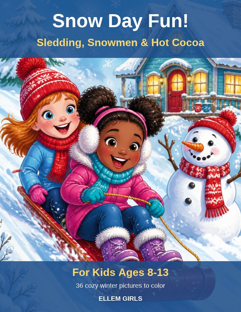 Snow Day Fun coloring book cover