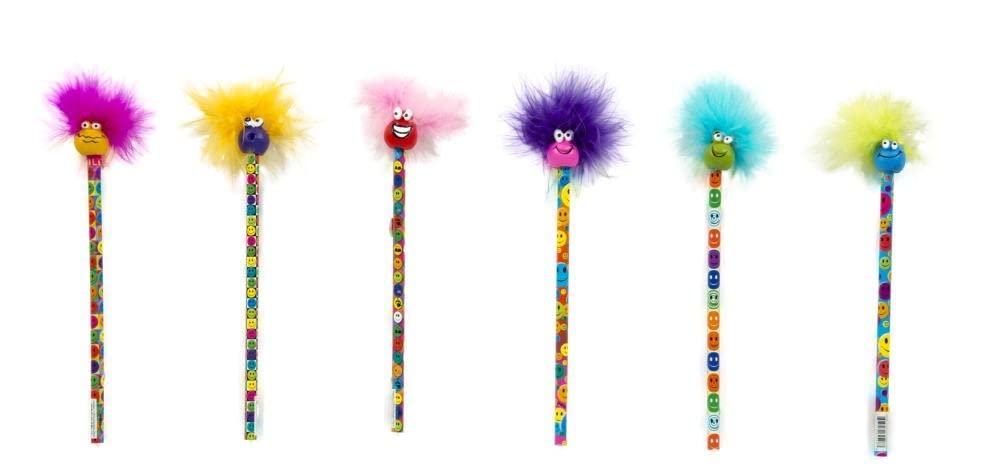 Raymond Geddes Miles O'Smiles Pencils with Toppers, 24 Pack