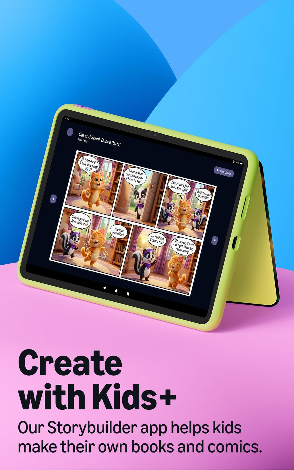 Amazon Kids Tablet 11, Ages 6-12 (with Kids+ and Case)