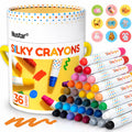 NUSTAR Jumbo Silky Crayons, 36 Colors