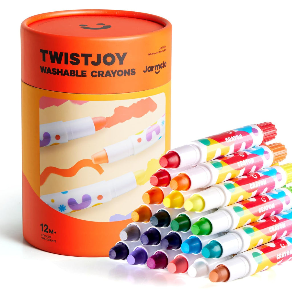 Jar Melo Jumbo Twist Crayons, 24 Colors