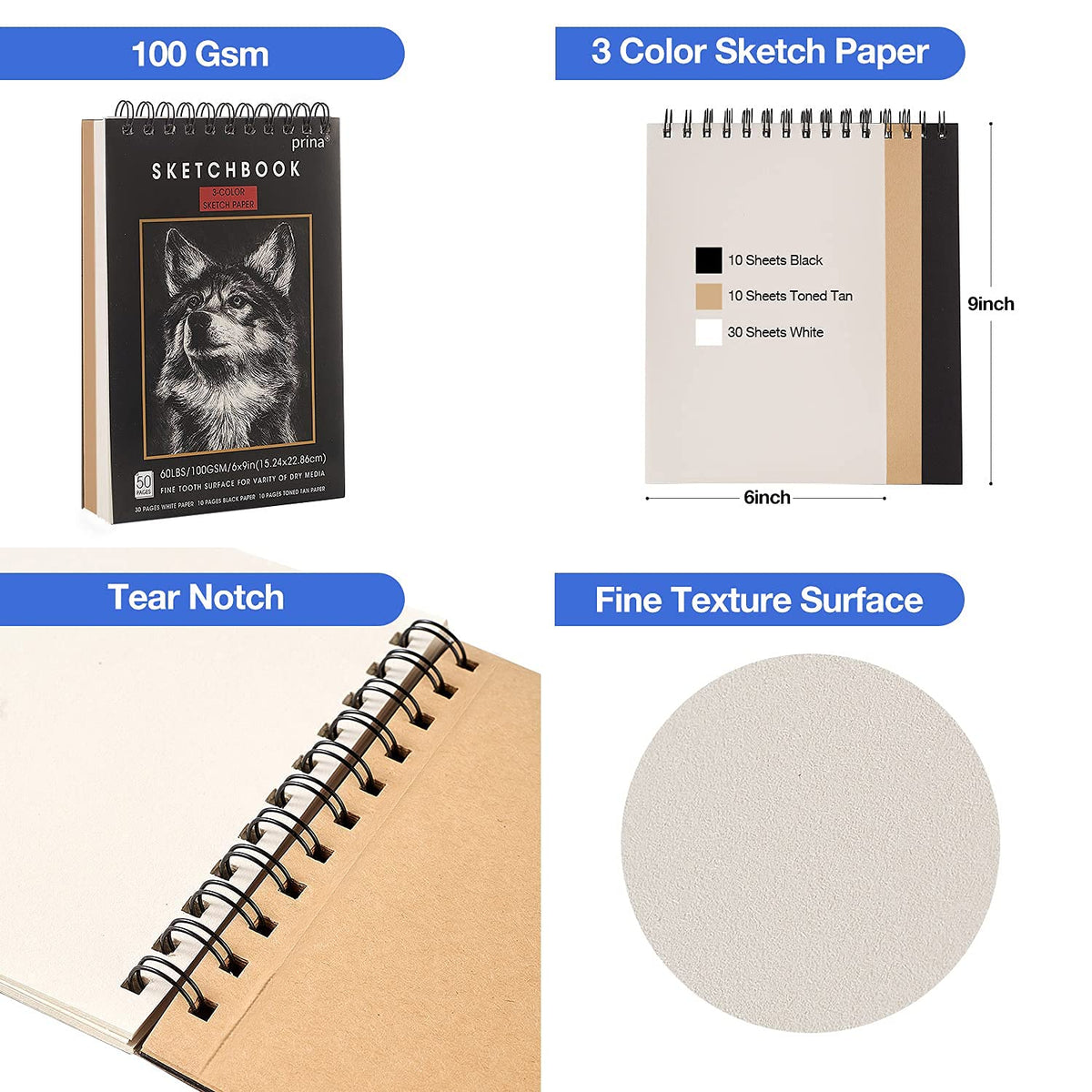 Prina 50-Piece Drawing & Sketch Kit