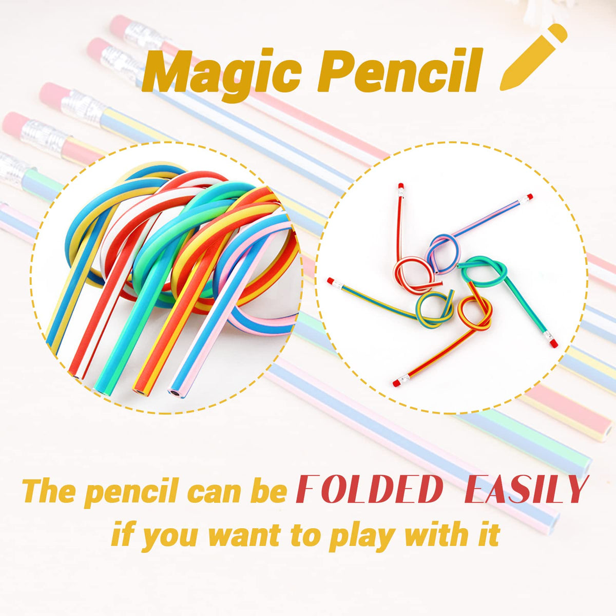 Flexible Bendy Pencils, 7 Inch, 40 Pack