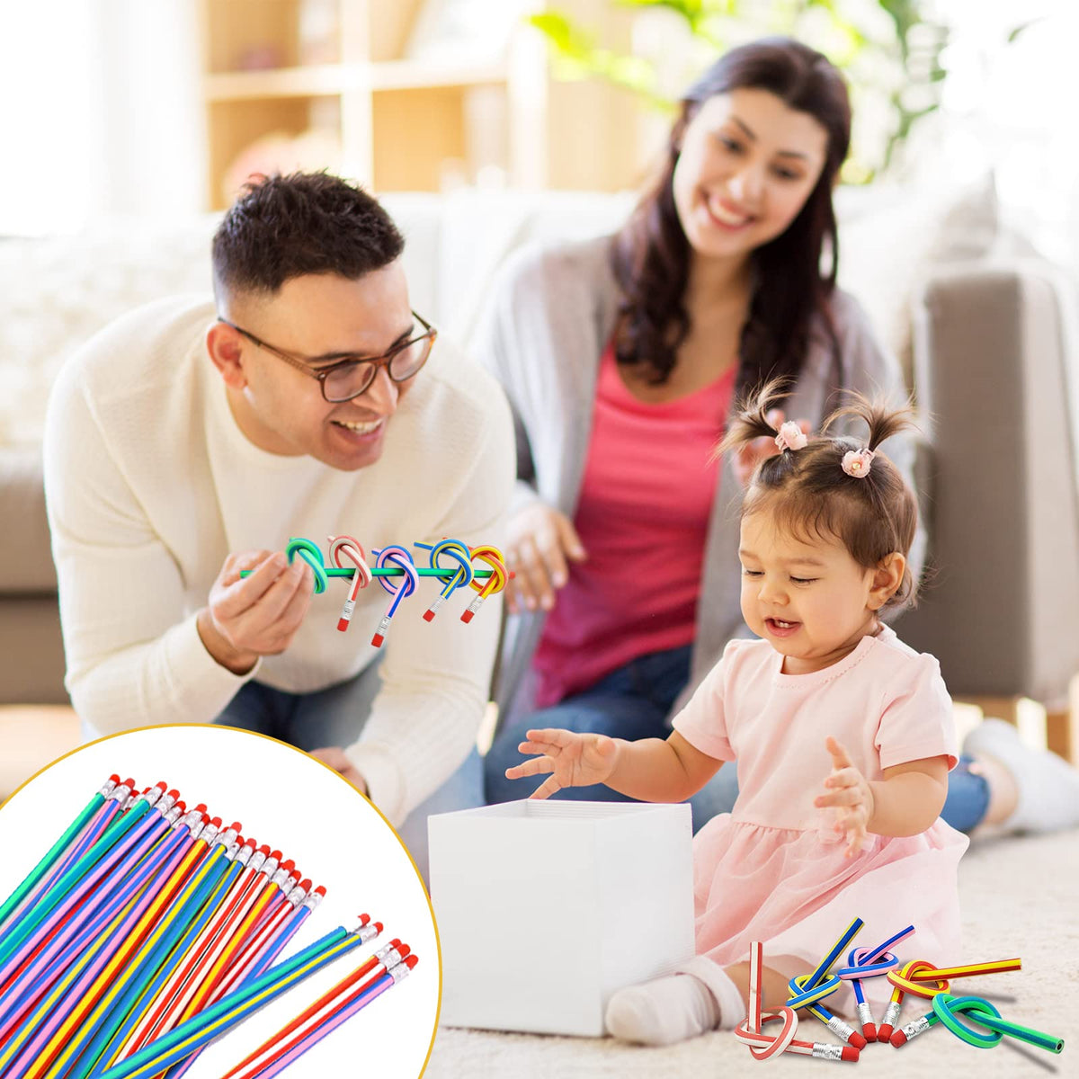 Flexible Bendy Pencils, 7 Inch, 40 Pack