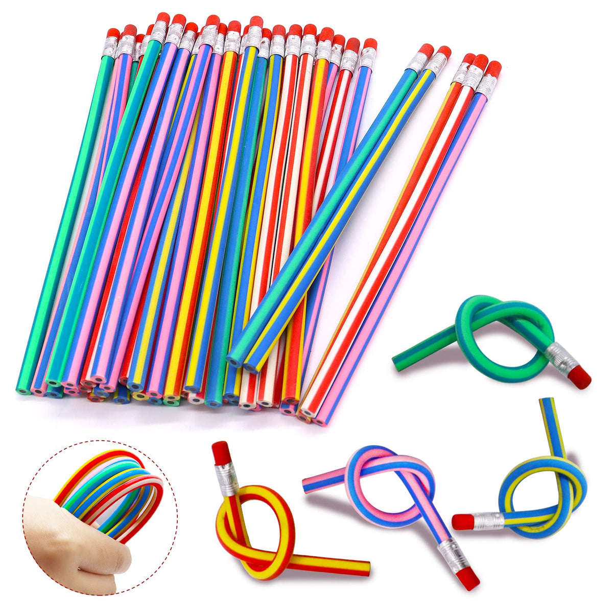 Flexible Bendy Pencils, 7 Inch, 40 Pack