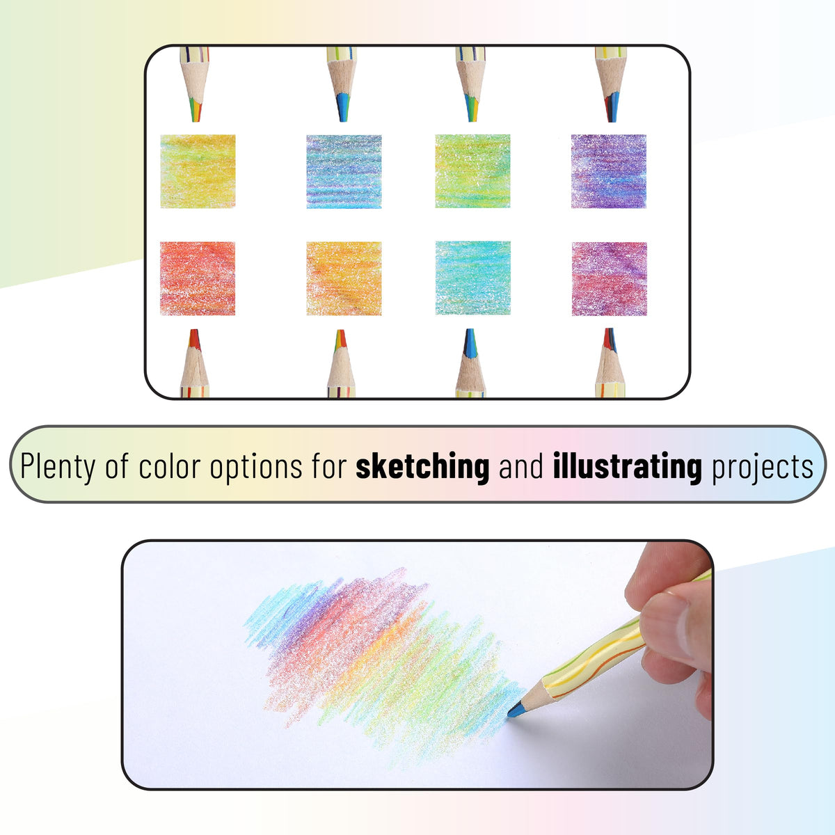 Mr. Pen Rainbow Pencils, 48 Pack