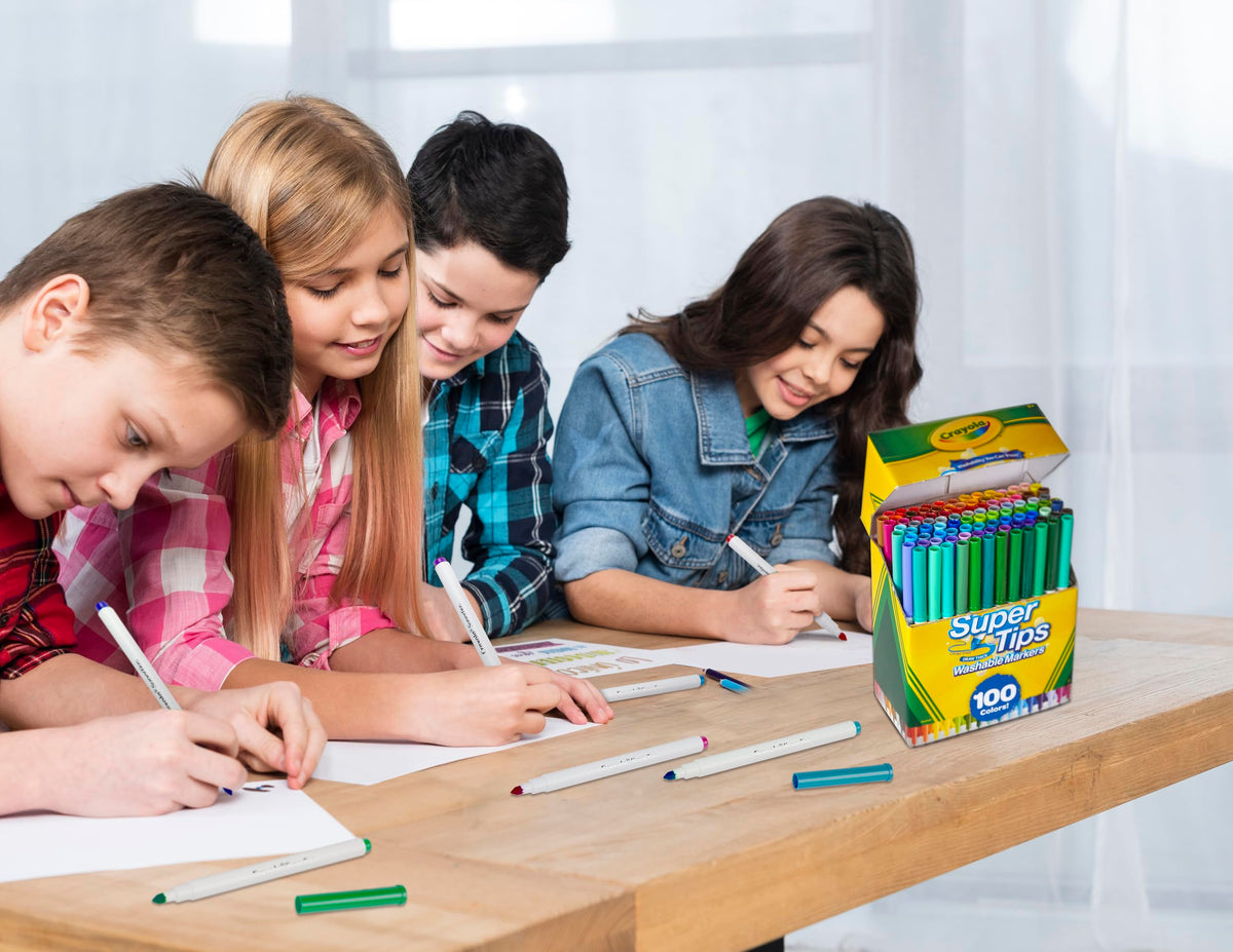 Crayola Super Tips Washable Markers, 100 Count