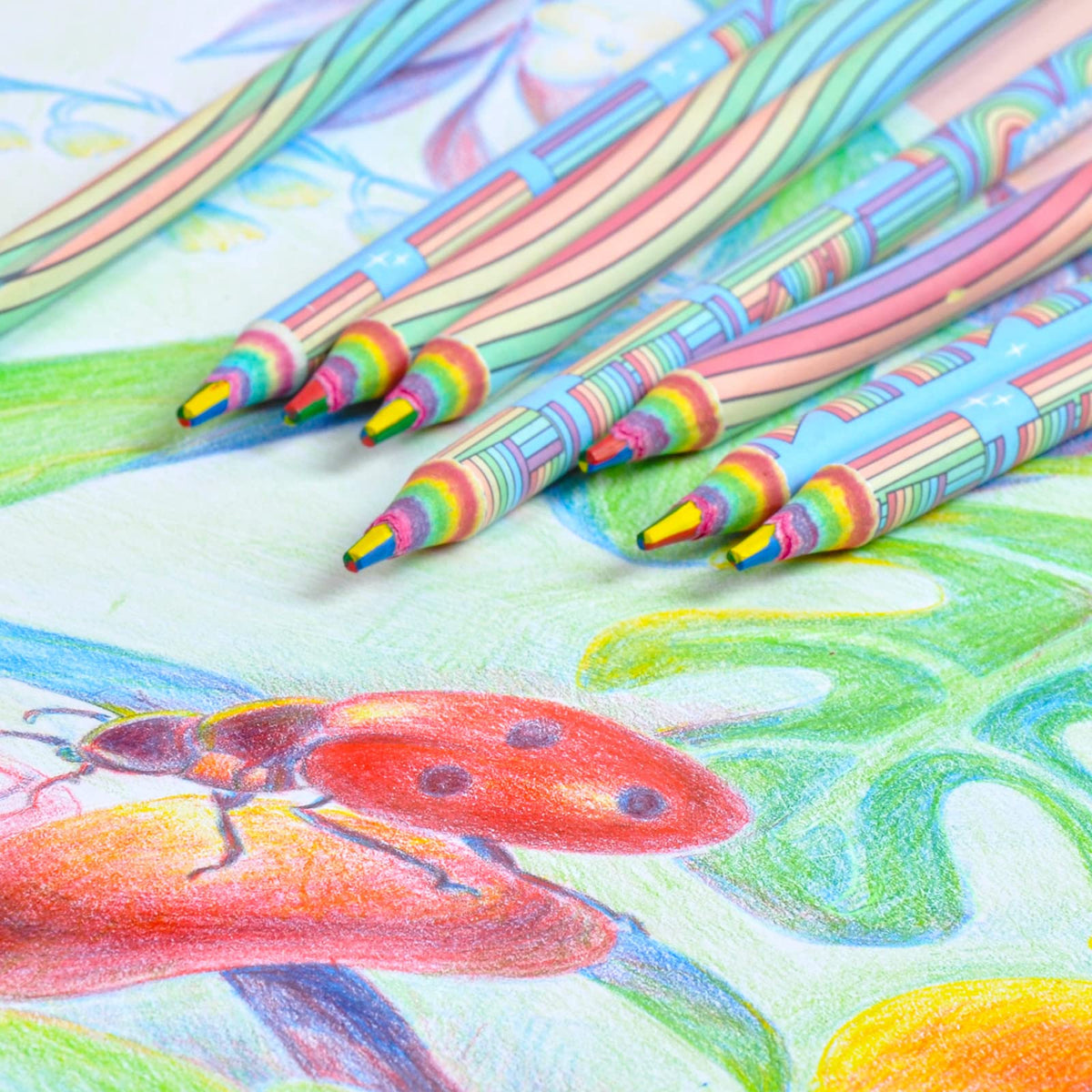 ECOTREE Rainbow Colored Pencils, 12 Pack