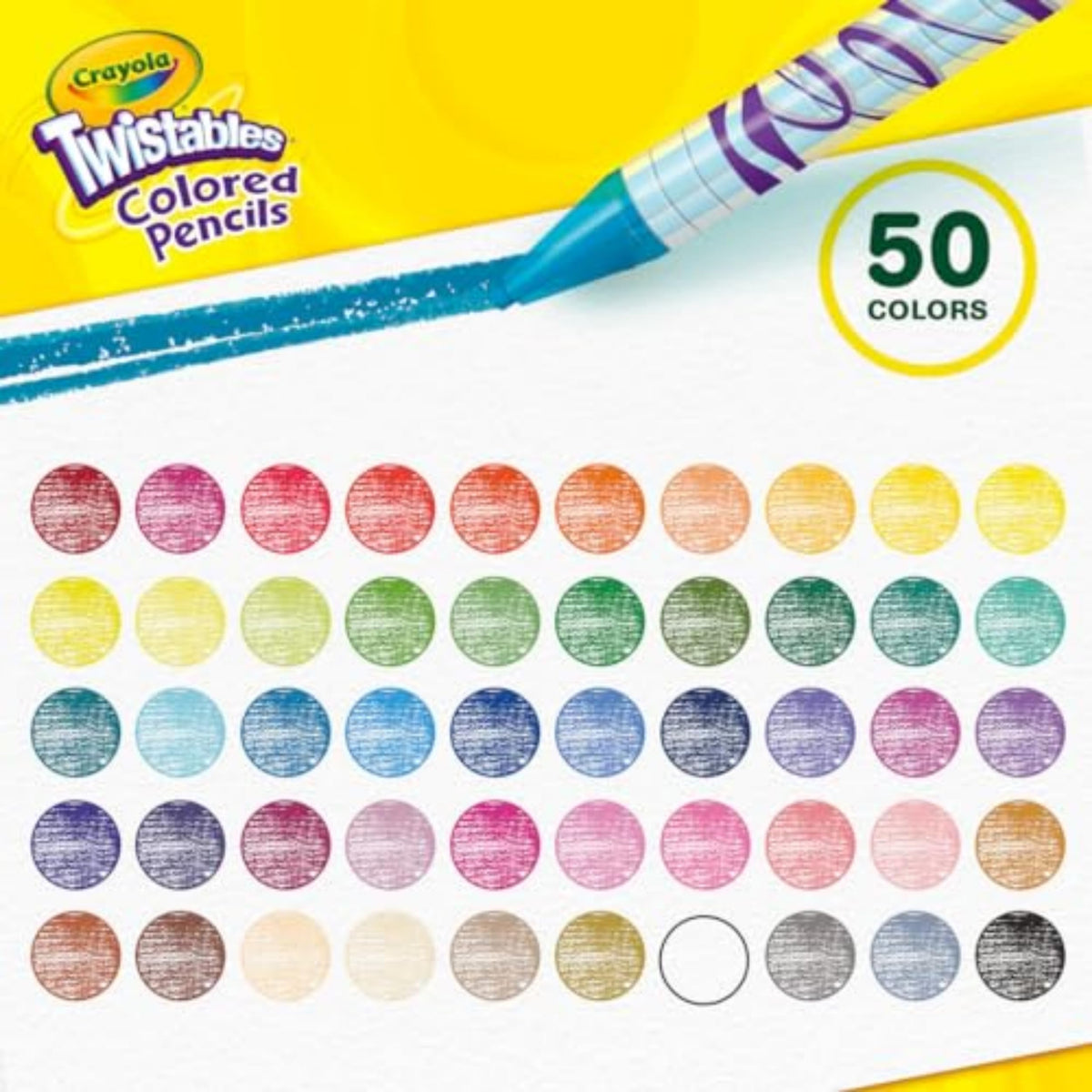 Crayola Twistables Colored Pencils, 50 Count