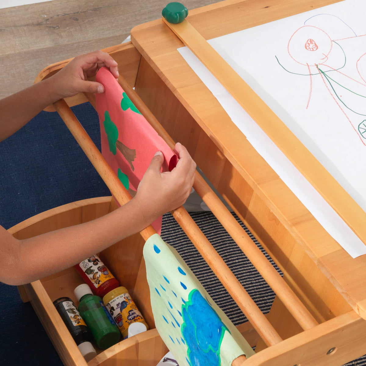 KidKraft Art Table with Drying Rack and Storage