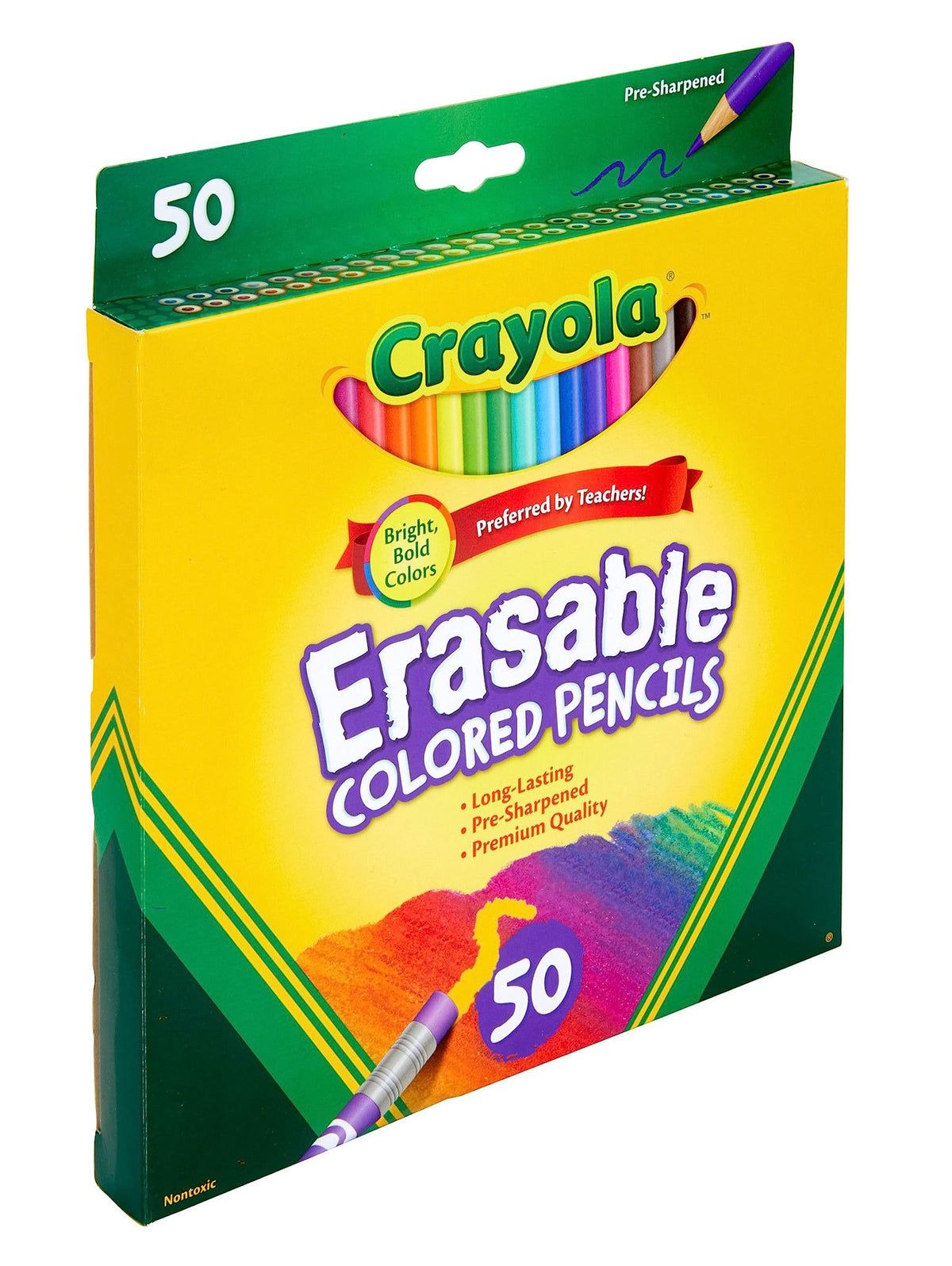 Crayola Erasable Colored Pencils, 50 Count
