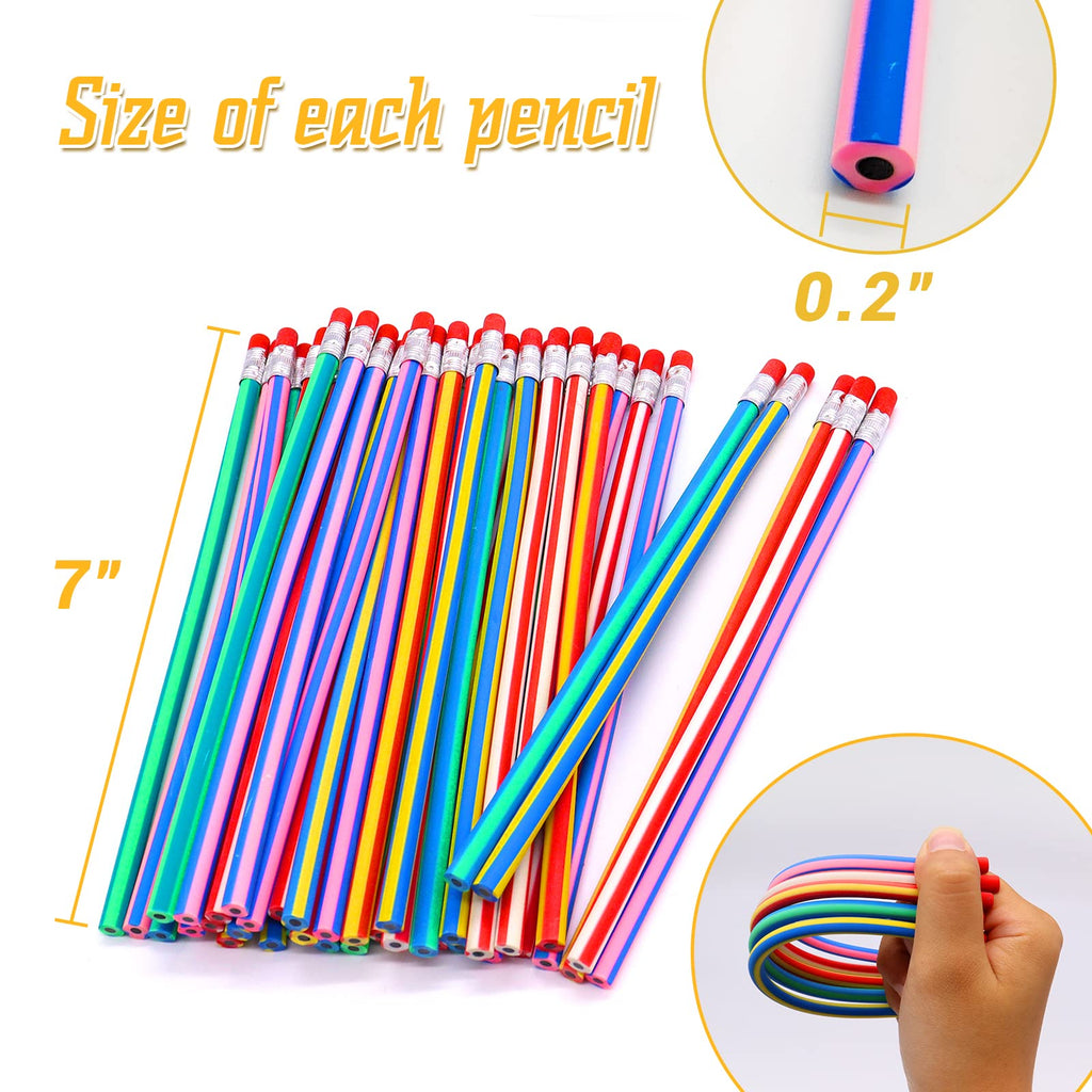 Flexible Bendy Pencils, 7 Inch, 40 Pack