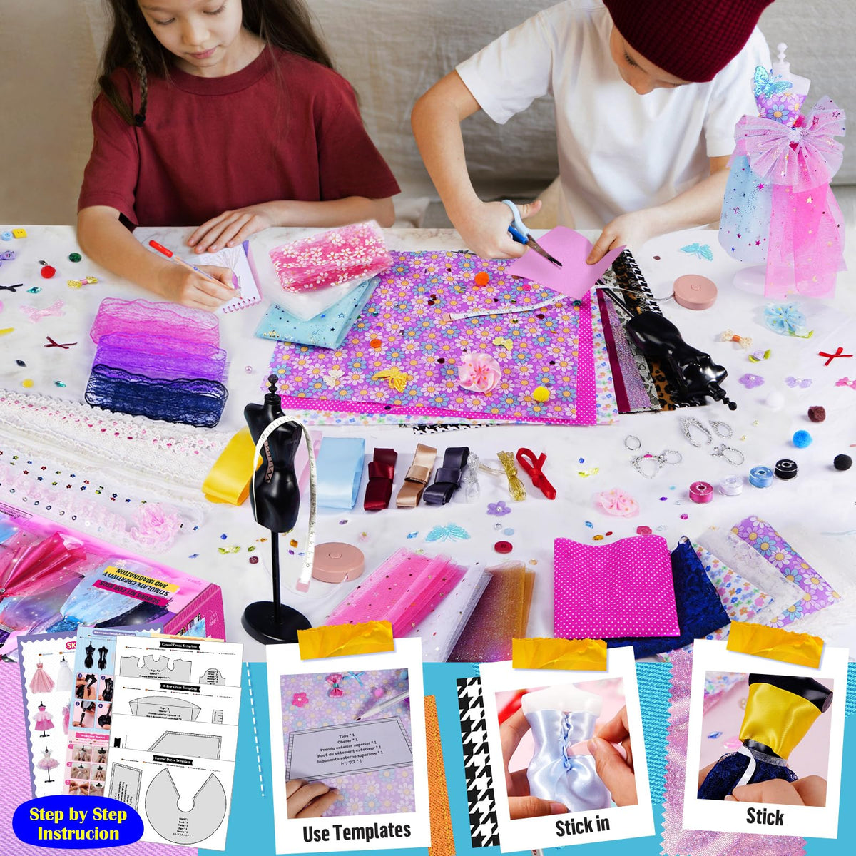 Fashion Designer Kit with 6 Mannequins