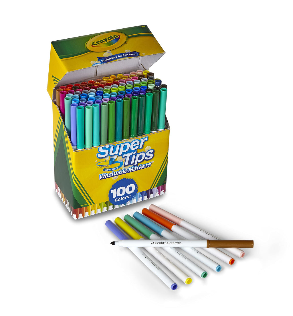 Crayola Super Tips Washable Markers, 100 Count