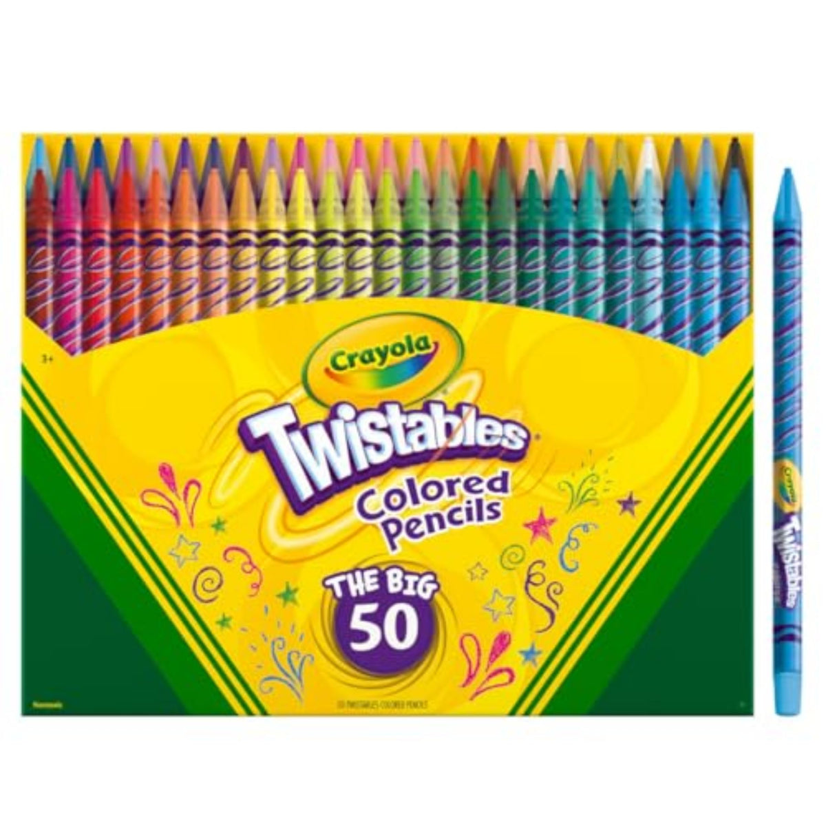 Crayola Twistables Colored Pencils, 50 Count