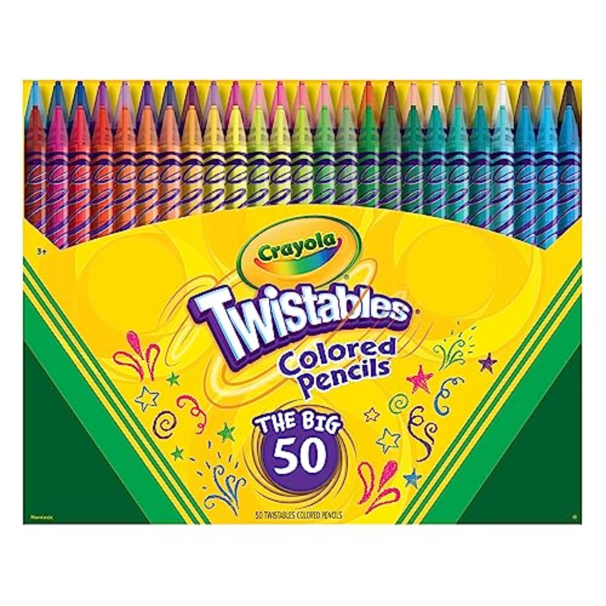 Crayola Twistables Colored Pencils, 50 Count