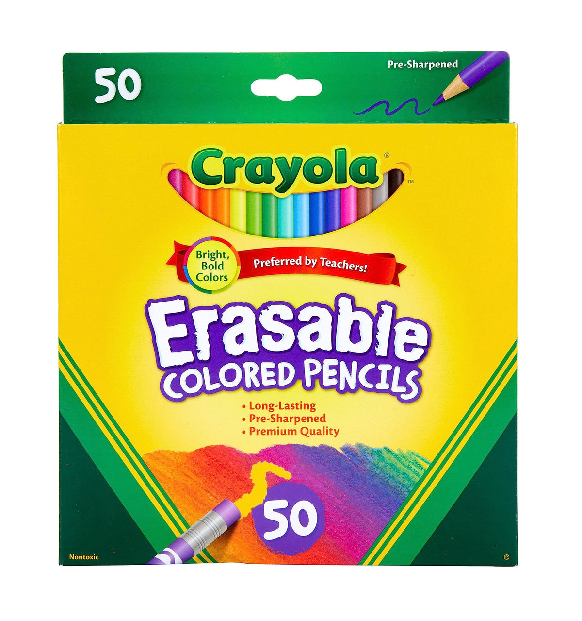 Crayola Erasable Colored Pencils, 50 Count