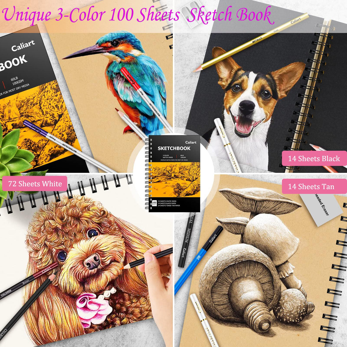 Caliart 176-Piece Sketching Kit