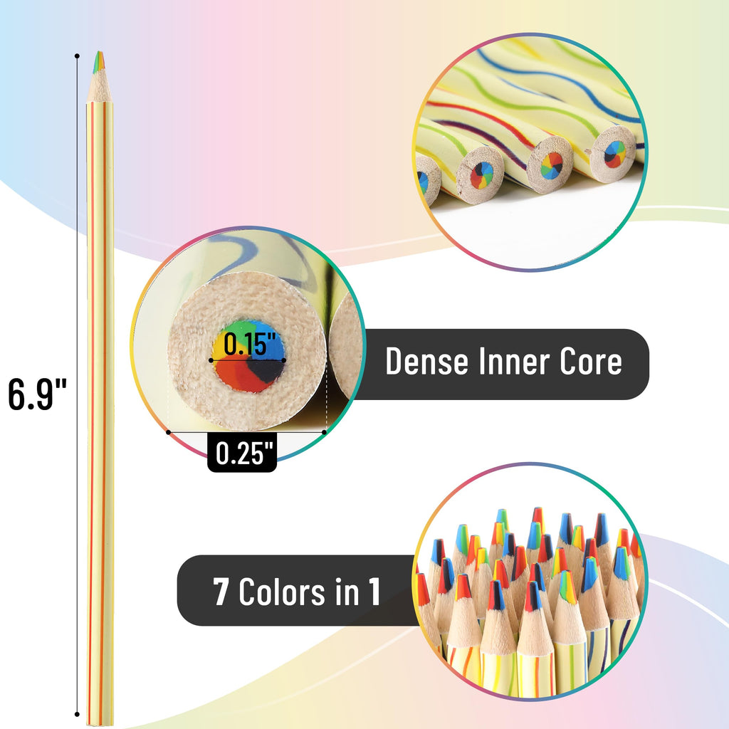 Mr. Pen Rainbow Pencils, 48 Pack