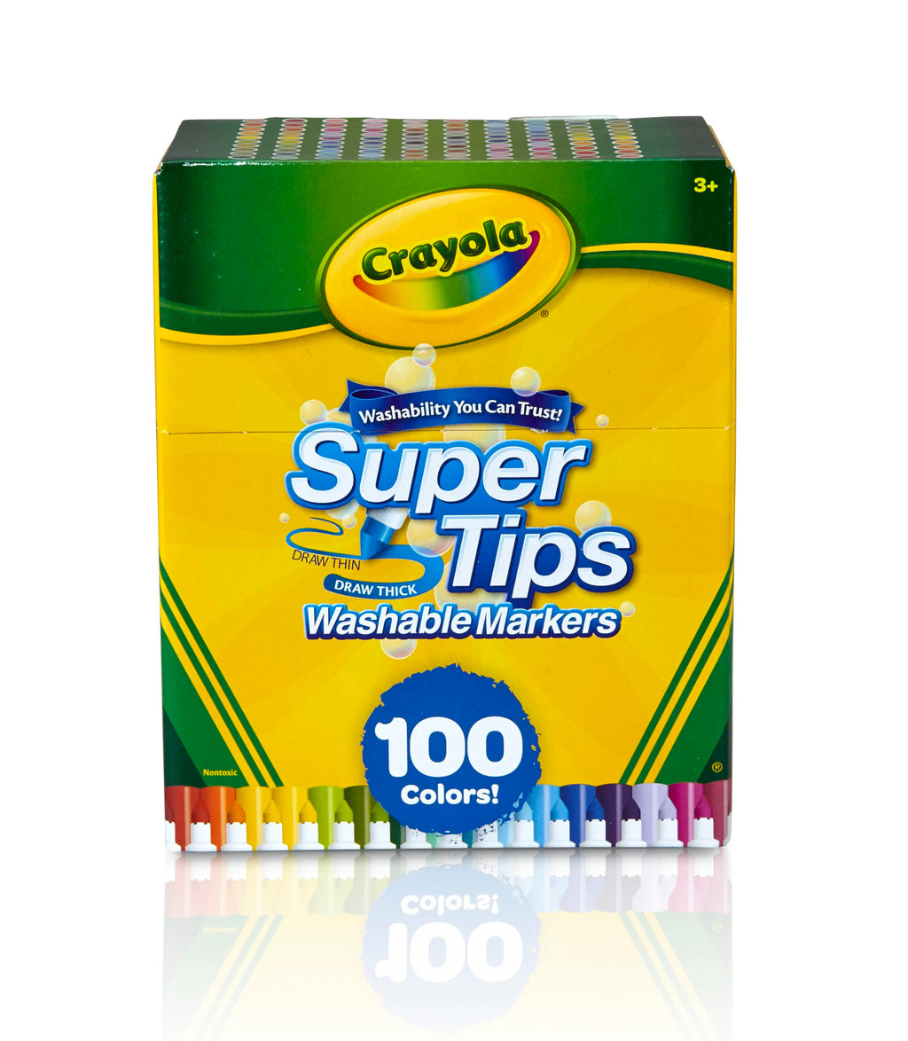 Crayola Super Tips Washable Markers, 100 Count