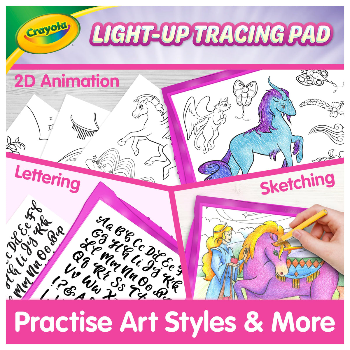 Crayola Light-Up Tracing Pad, Pink