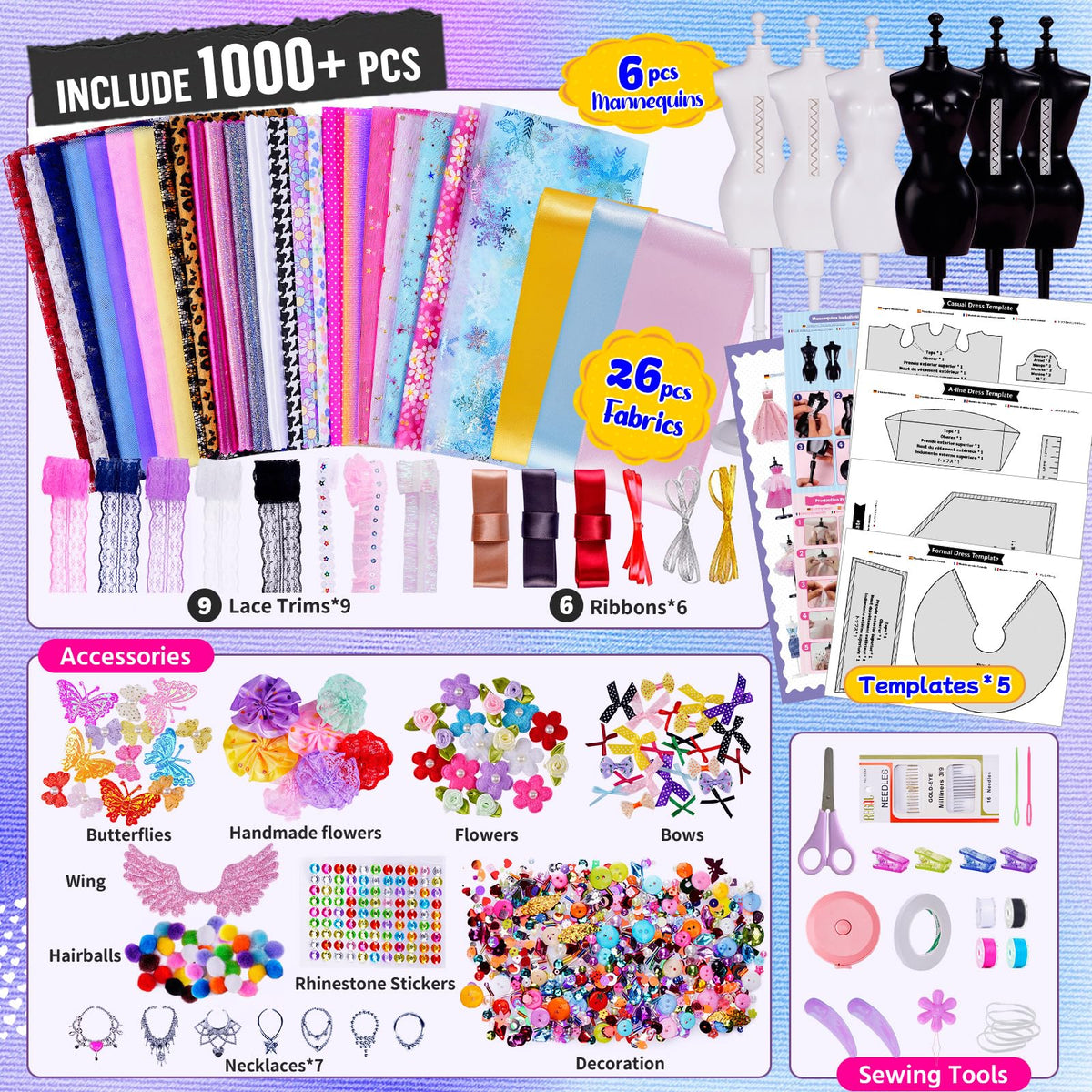 Fashion Designer Kit with 6 Mannequins