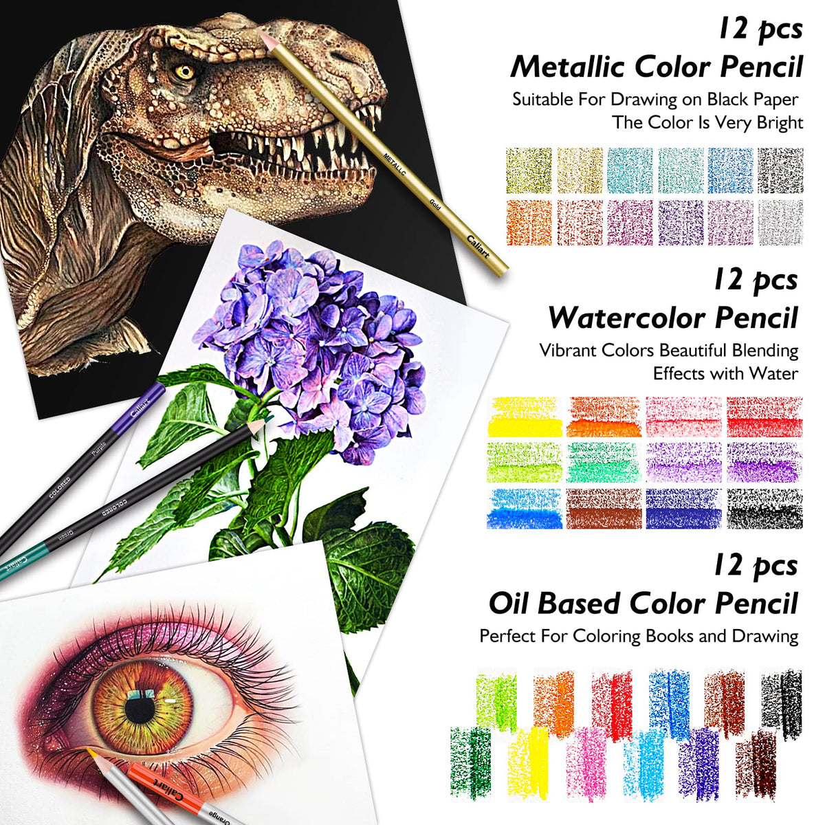 Caliart 176-Piece Sketching Kit