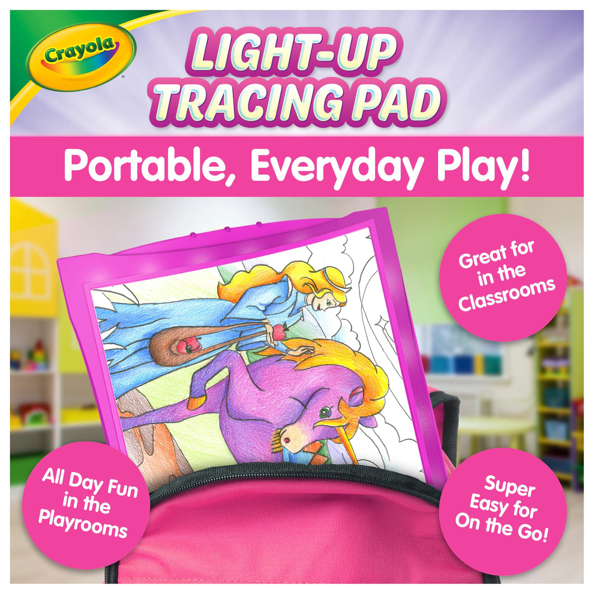 Crayola Light-Up Tracing Pad, Pink