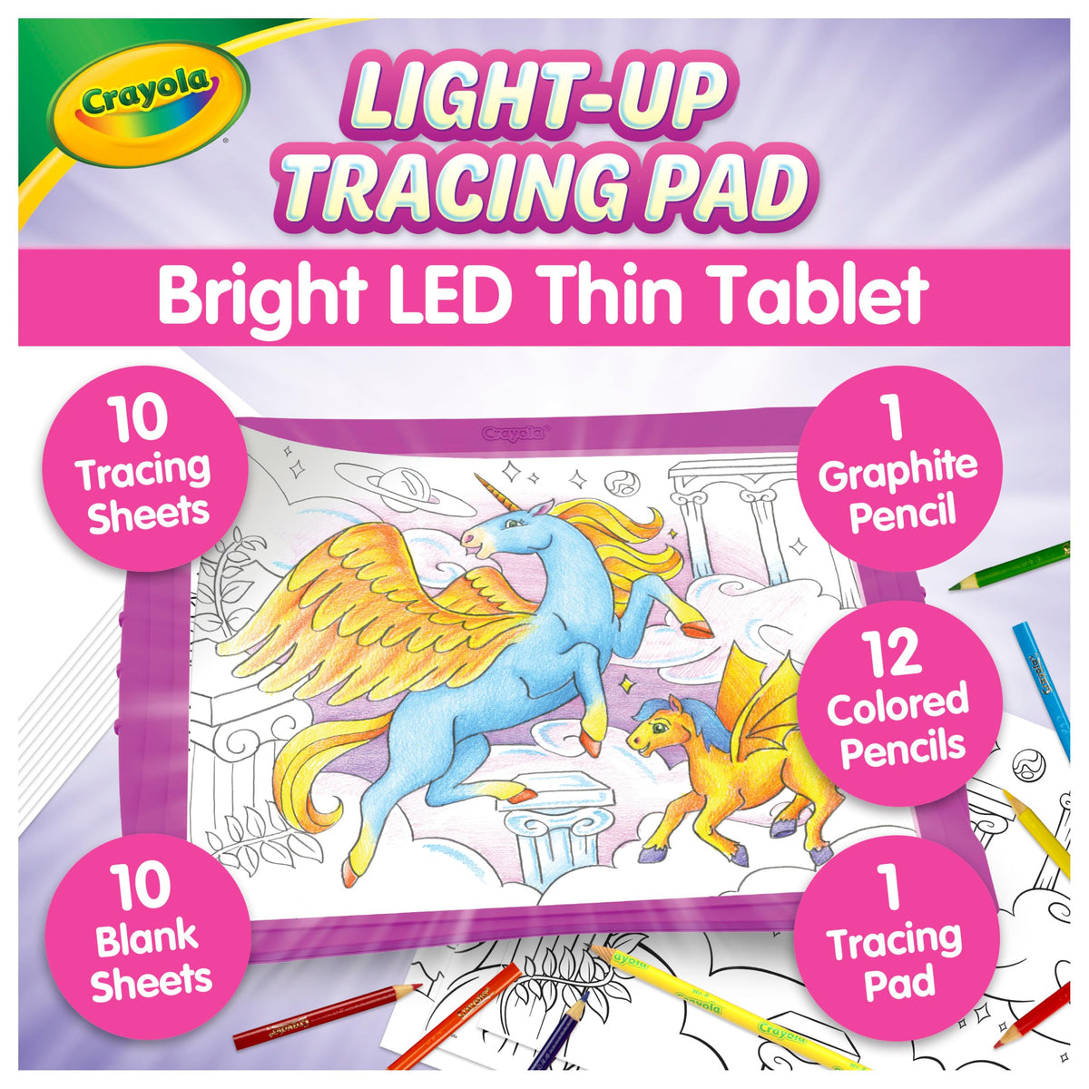 Crayola Light-Up Tracing Pad, Pink