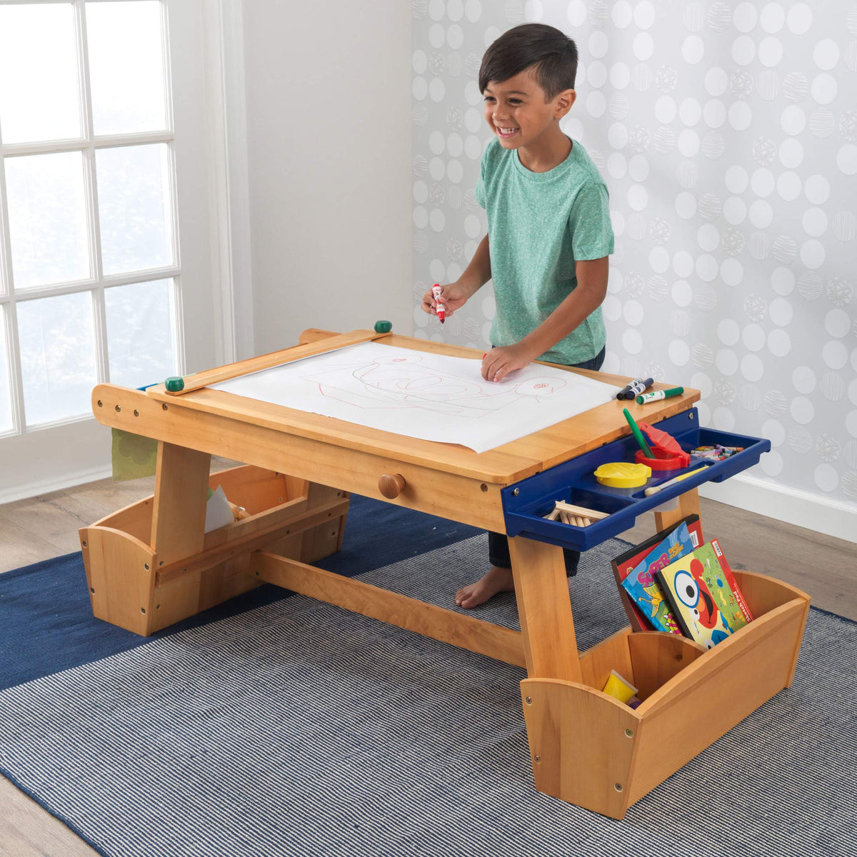 KidKraft Art Table with Drying Rack and Storage