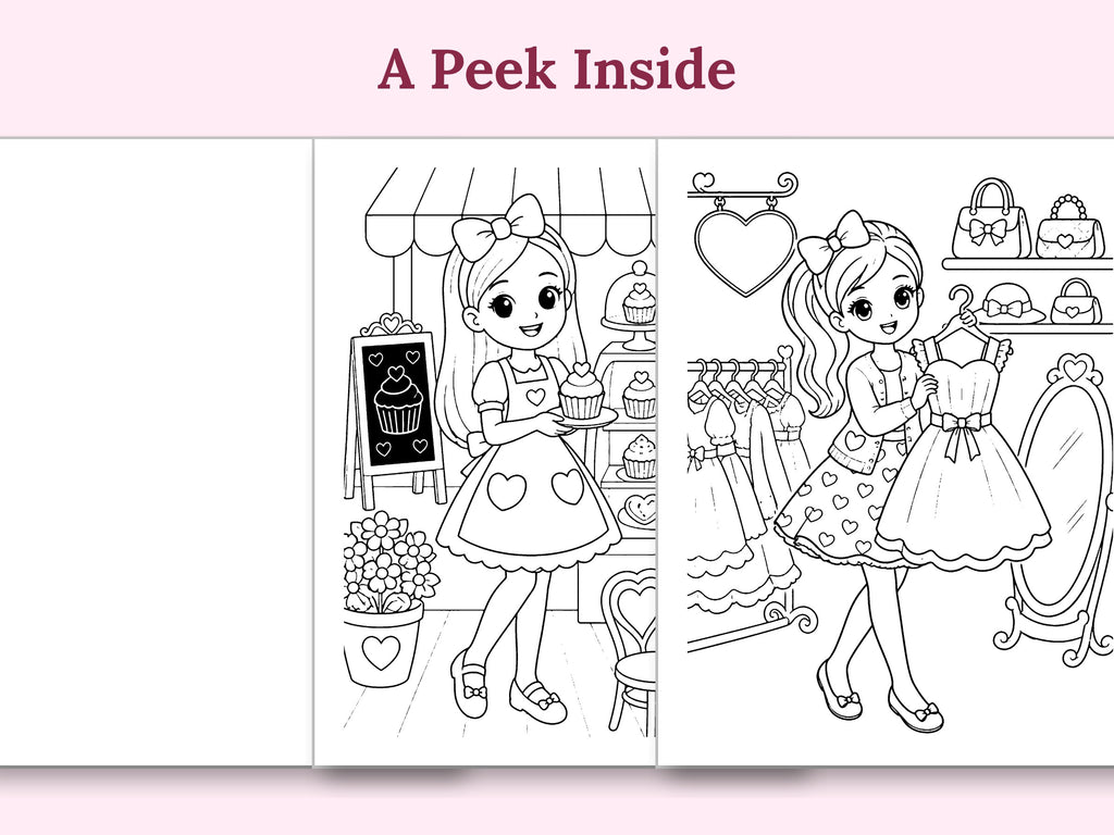 Cute Fashion Divas Coloring Book