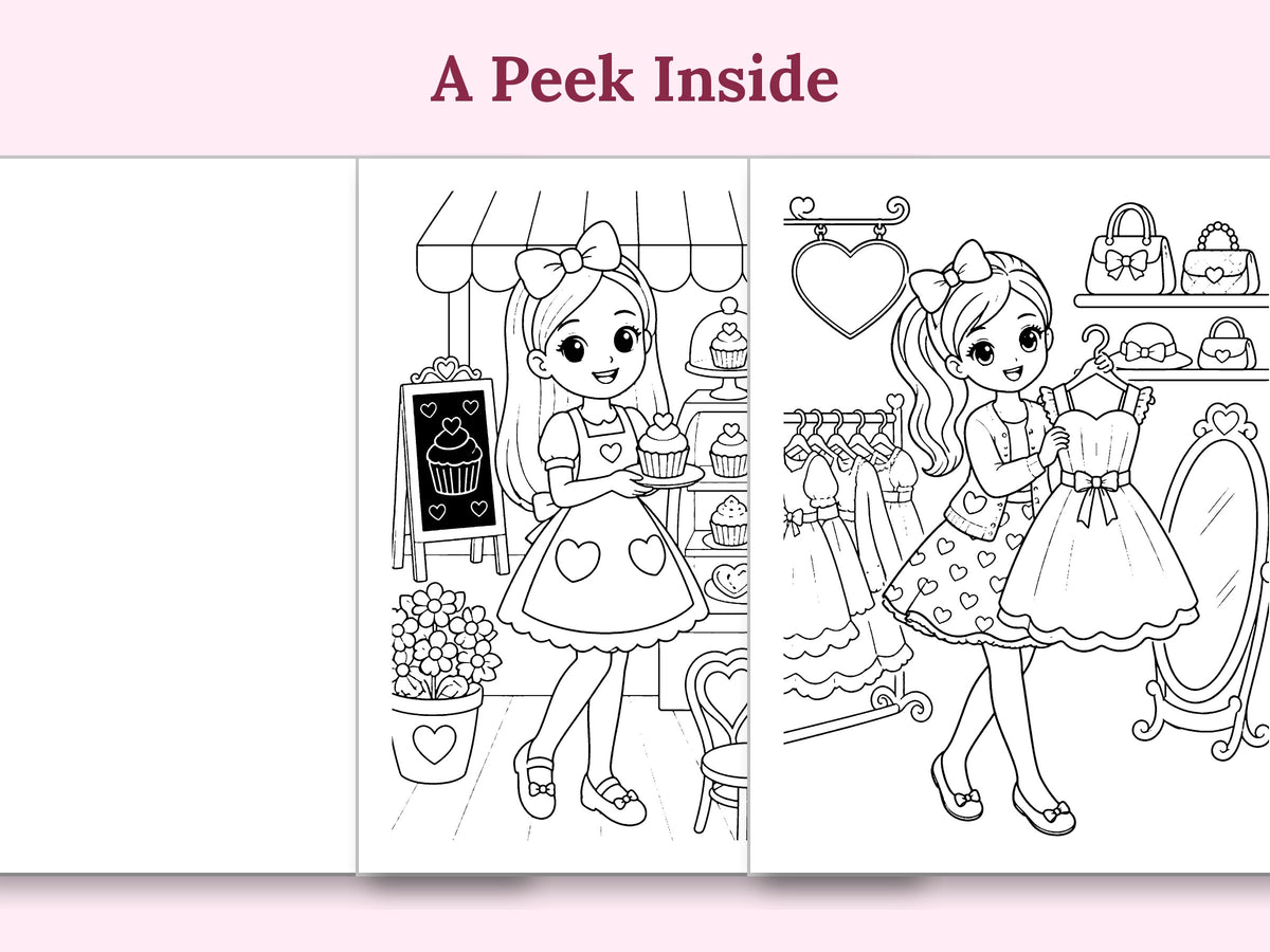 Cute Fashion Divas Coloring Book