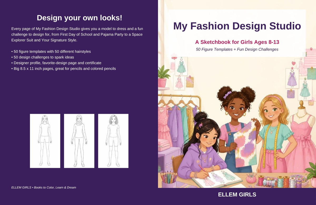 My Fashion Design Studio cover, front and back
