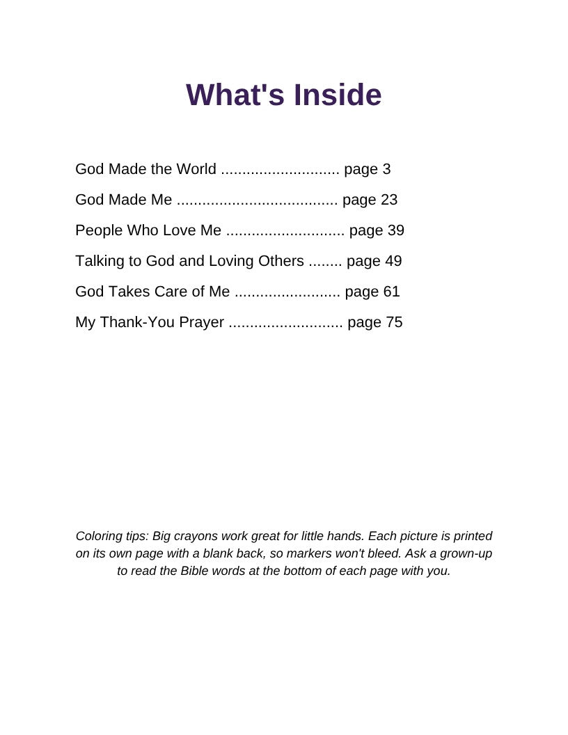 What's Inside page