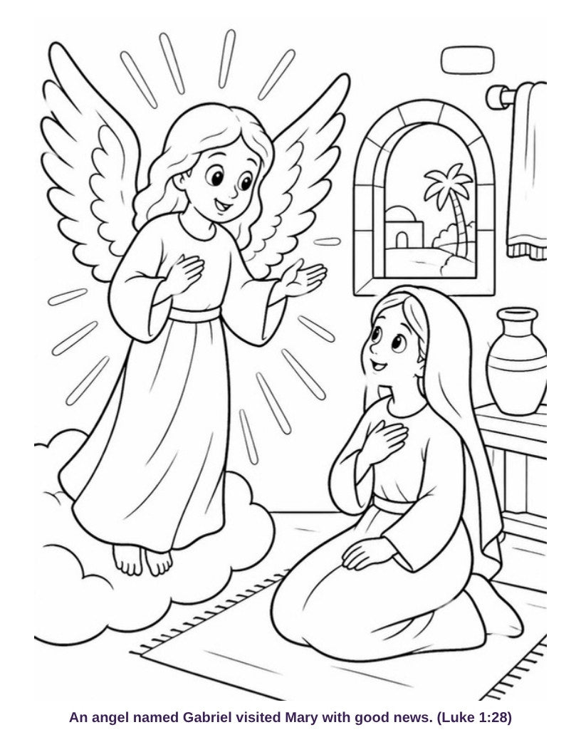 Peek inside: coloring page 1