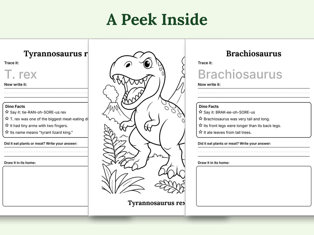 Dinosaur Discovery Educational Coloring Book for Kids Ages 5-10