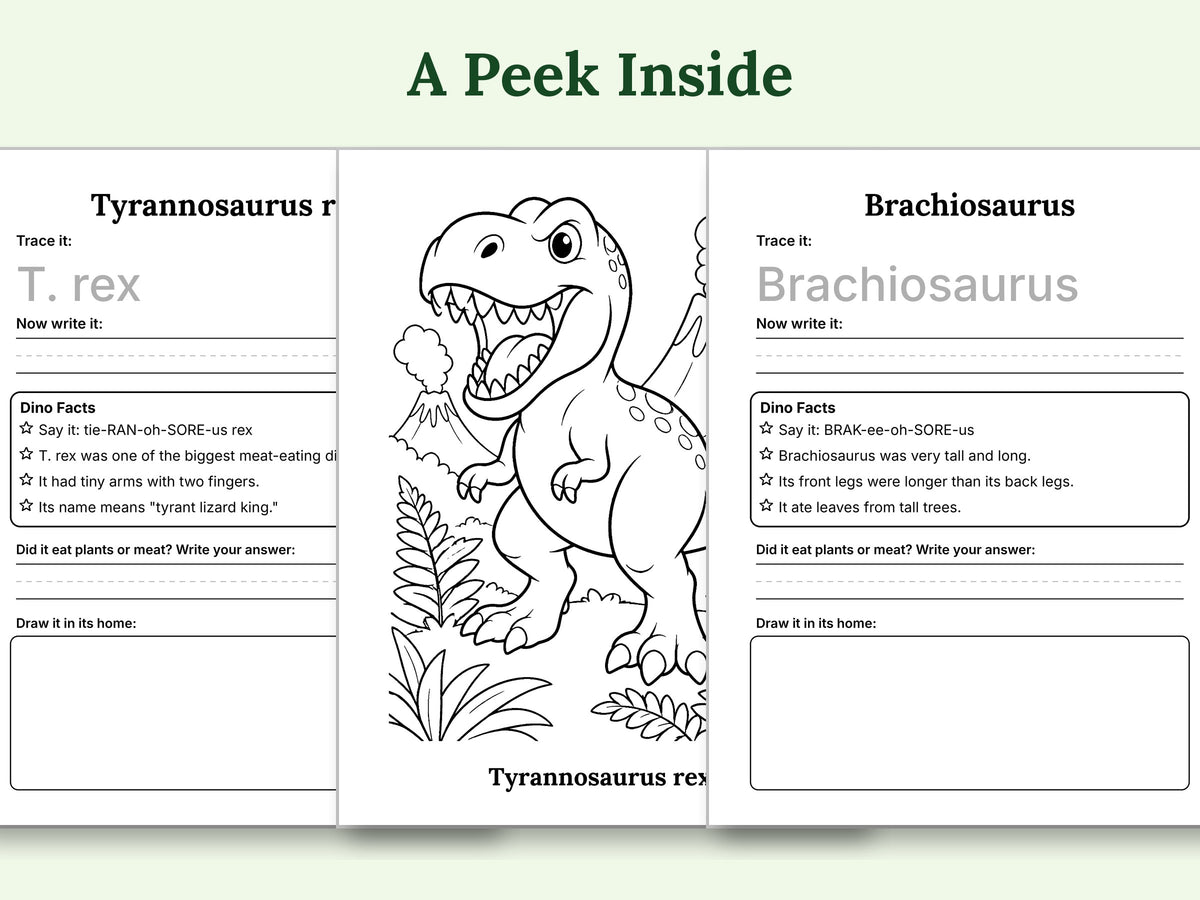 Dinosaur Discovery Educational Coloring Book for Kids Ages 5-10