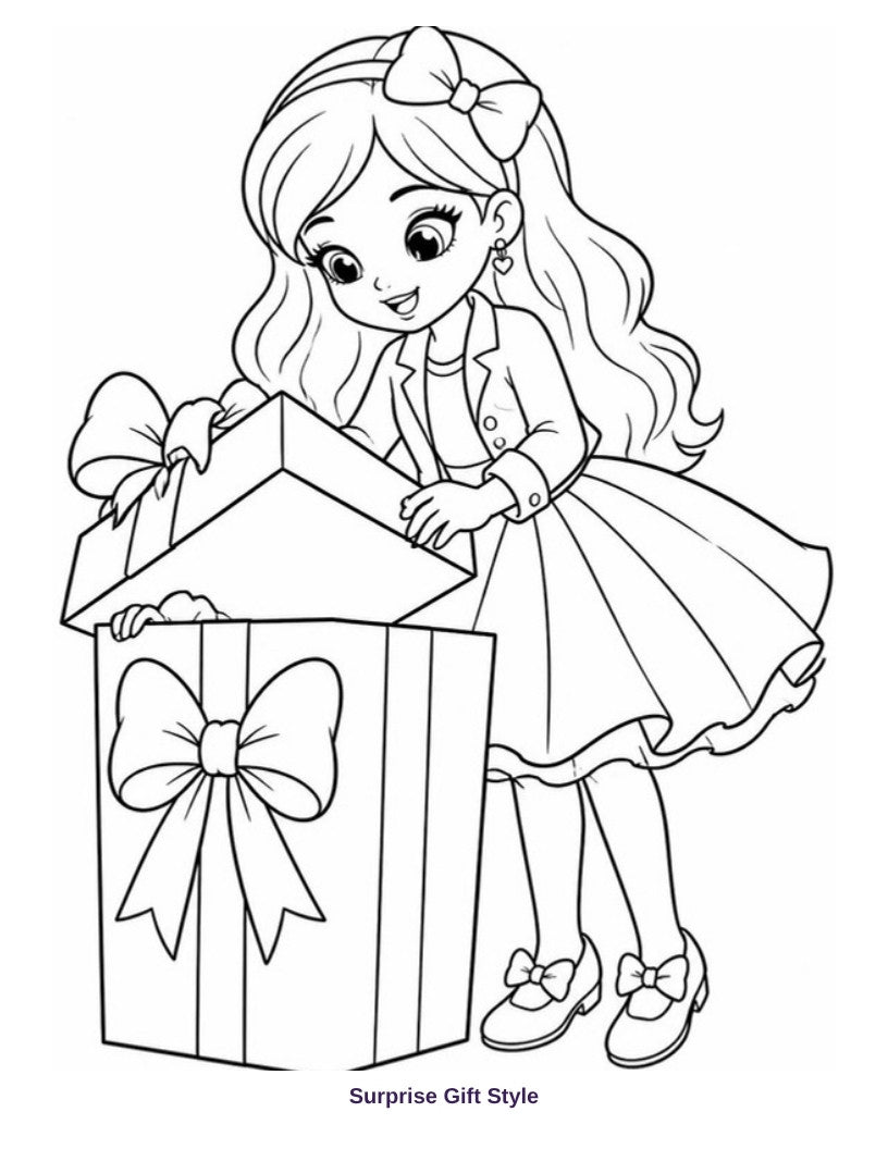 Coloring page: Surprise Gift Style