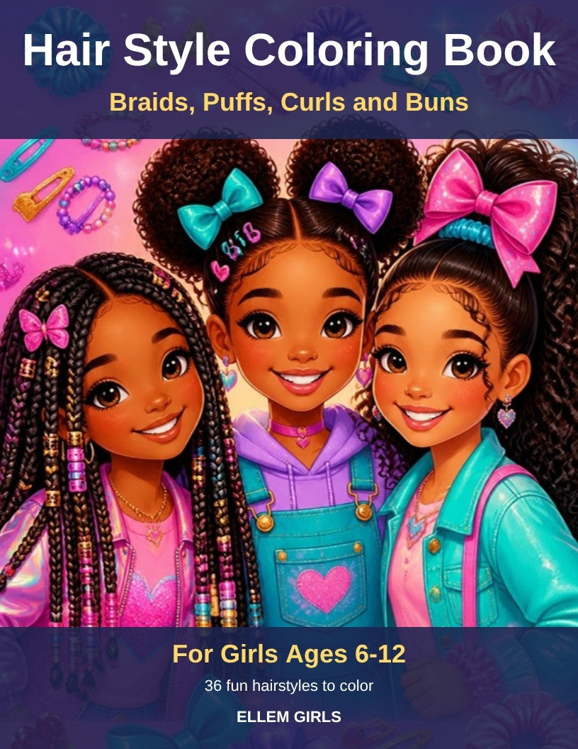 Hair Style Coloring Book cover