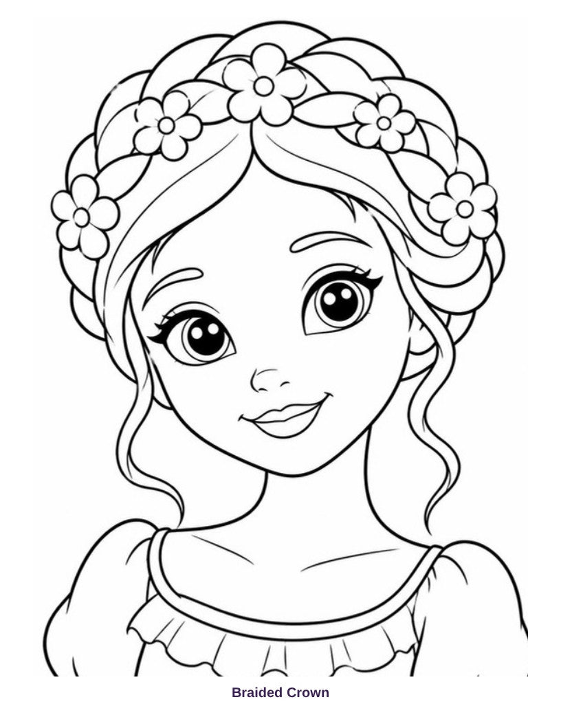 Coloring page: Braided Crown