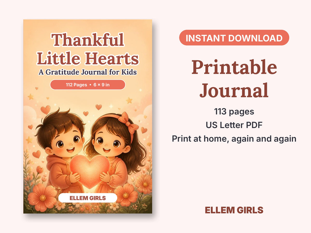 Thankful Little Hearts: A Gratitude Journal for Kids