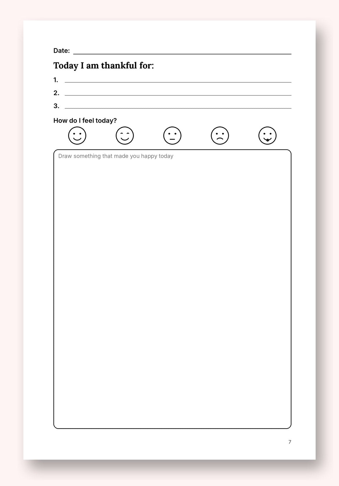 Sample journal page