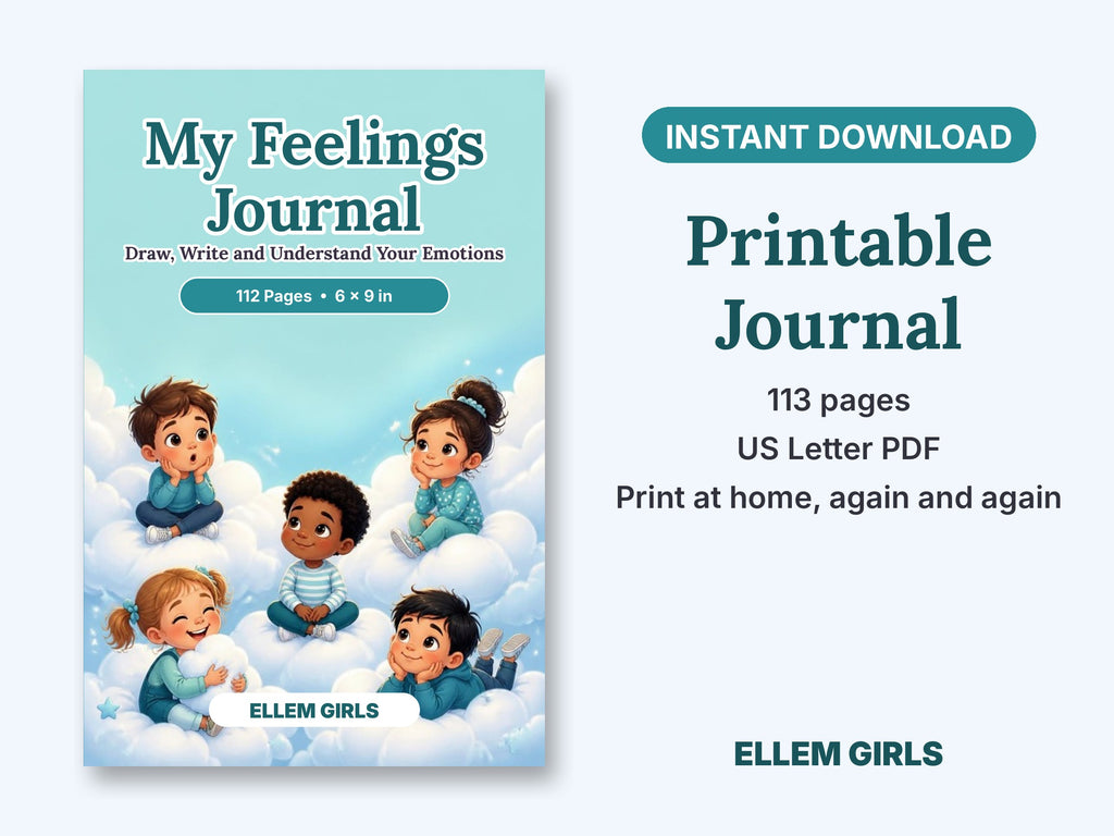 My Feelings Journal: Draw, Write and Understand Your Emotions