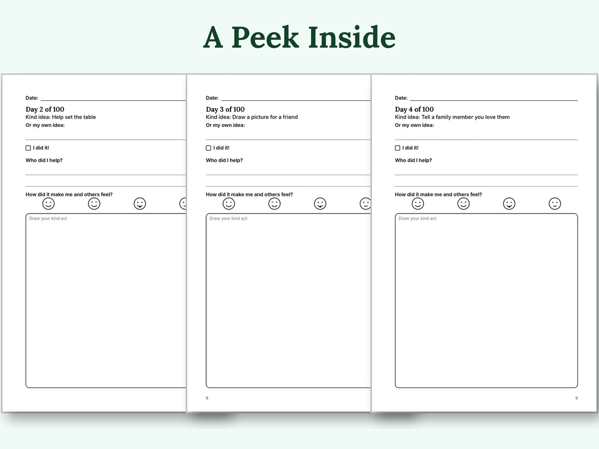 A peek inside: sample journal pages