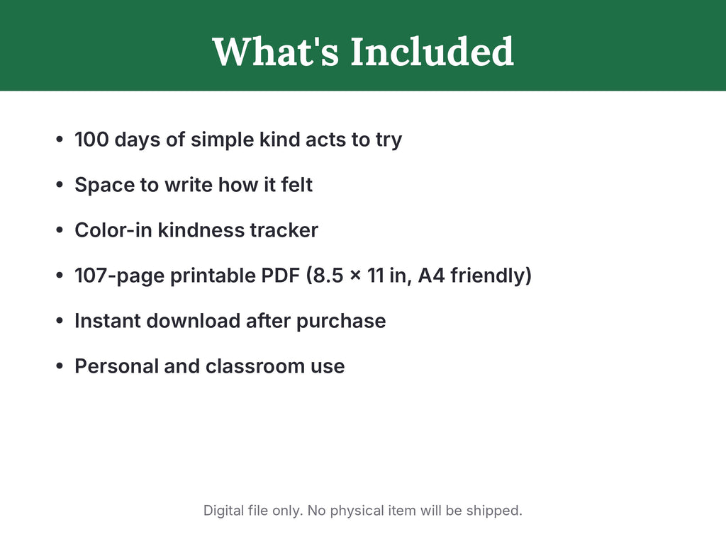 Be Kind Every Day: A 100-Day Kindness Challenge Journal for Kids